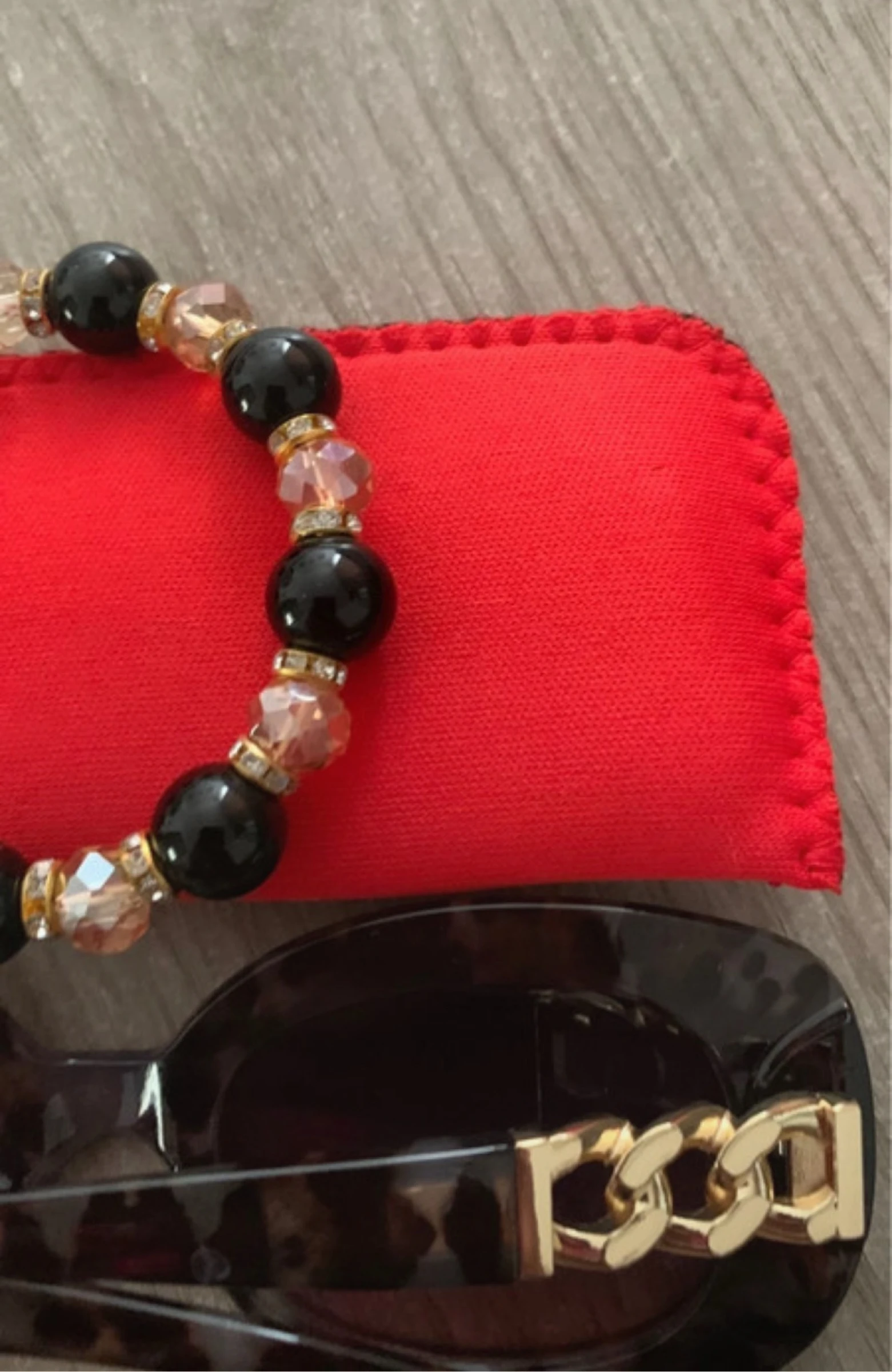 Set de gafas de sol con pulsera de piedra natural 🌺 – photo 3